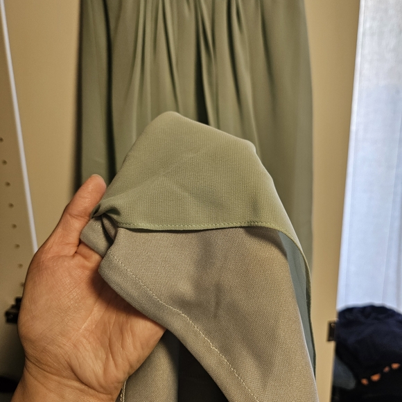 Lulu Sage Green Lace Maxi Dress Back Cutout - Picture 7 of 11